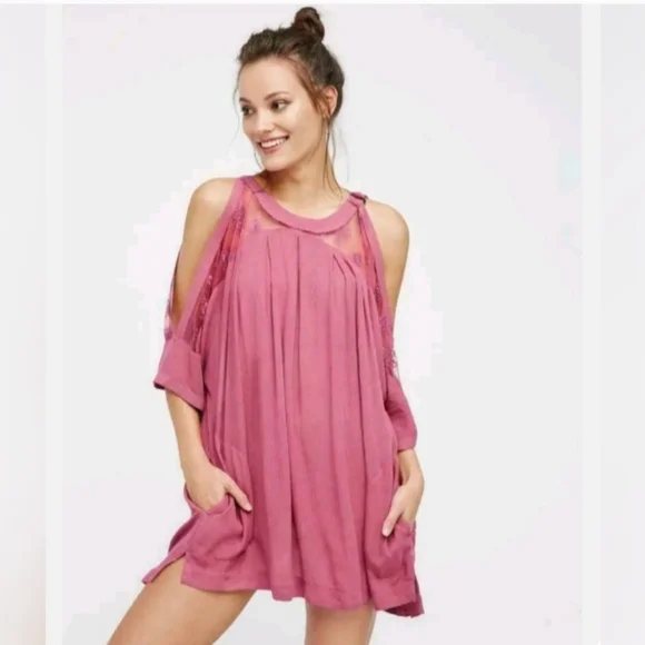 ◇ Free People Beachy and Peachy Mini Dress / Tunic Top - Picture 1 of 9